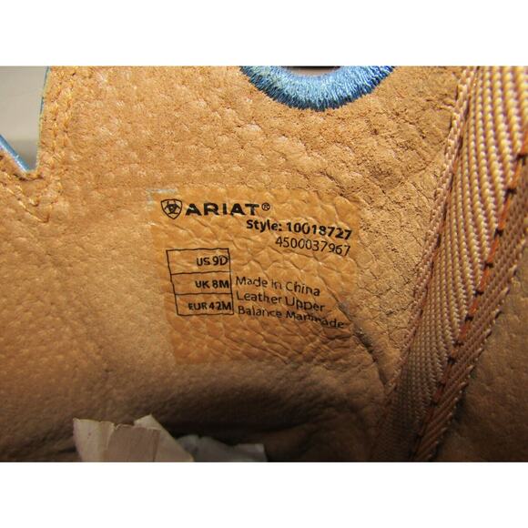 Ariat Mens Size 9 D Brown Leather Buckaroo Cowboy Western Boots main image 4